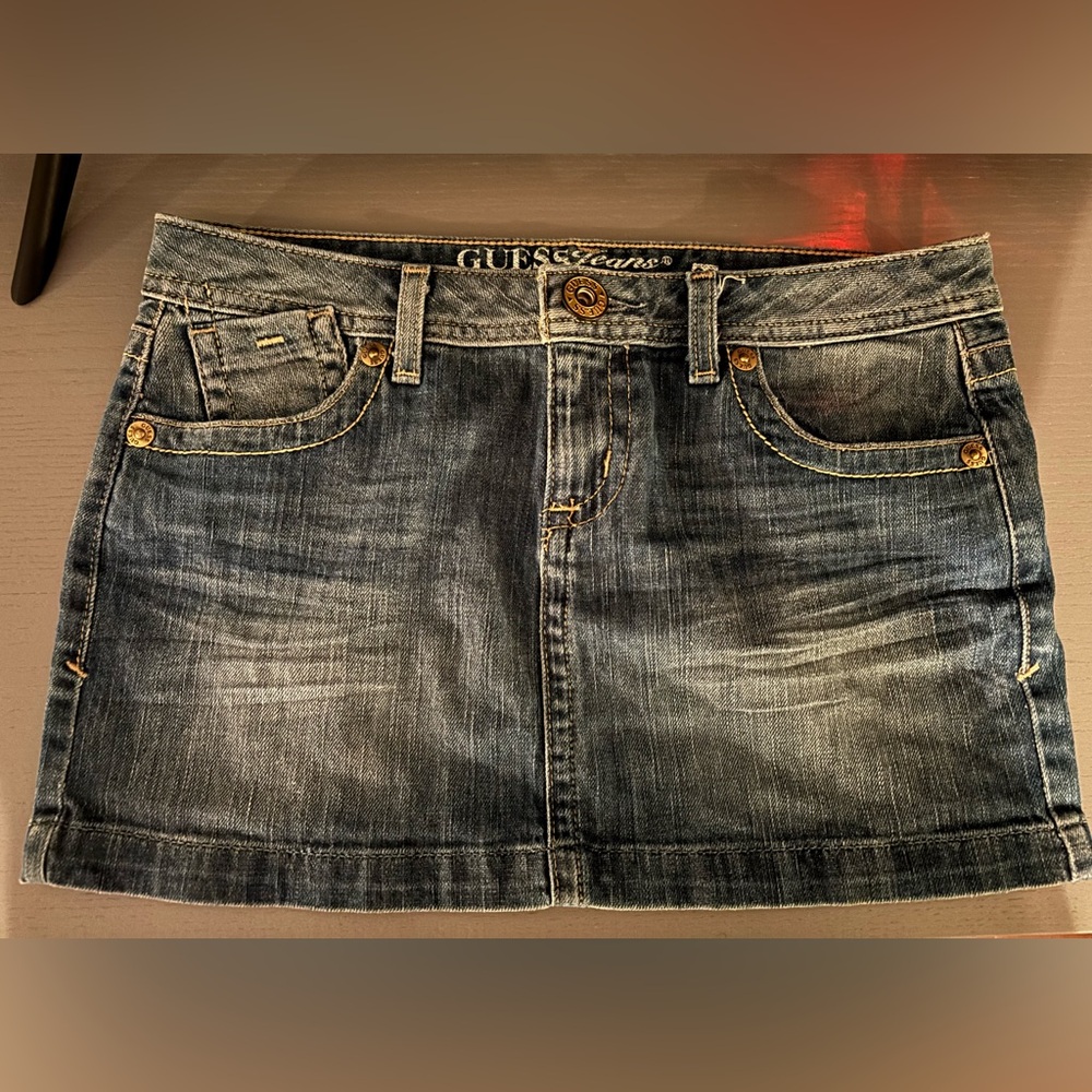 GUESS Denim Mini Skirt Size 28!!!